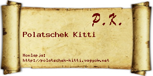 Polatschek Kitti névjegykártya